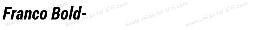 Franco Bold字体转换